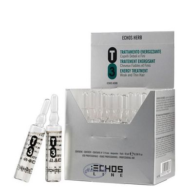 Ампулы для волос Echosline Energy Treatment T3 укрепляющие против выпадения, Розничная цена